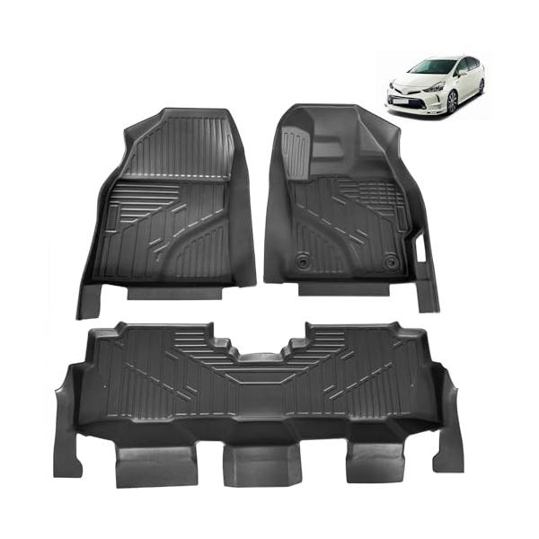 トヨタ との互換性あり プリウスα 40系 ZVW41系 フロアマット 3Dカーマット 車専用 フロアマット 立体カーマット TPE材質 耐汚れ