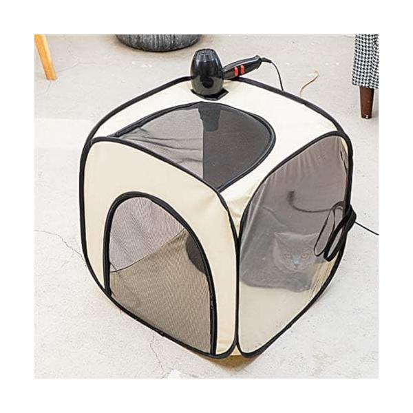 ベージュ（PVC透明）/52L x 52W x 52H cm/-・Color:ベージュ（PVC透明）・パッケージ個数:1・ださい素材：高品質のオックスフォード布で作られた、耐久性ときれいに簡単。・通気性もバツグンのメッシュ素材を使用。愛犬の...