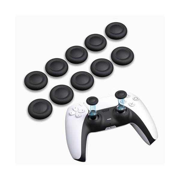 ブラック/-/N4P03・交換用ジョイスティックキャップPS5 コントローラー/PS5 コントローラー Edge/PS4 コントローラー用 ジョイスティックキャップです。純正ジョイスティックキャップを取り外し、このジョイスティックキャップに...