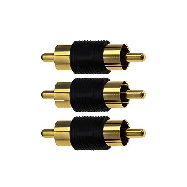 高品質の素材：コネクタ端子は音質劣化を防ぐ24K金メッキプラグを採用し、接触抵抗が少なく、サビ等経年劣化に強い、安定的な信号伝送を提供する。・コンパクトサイズ：サイズ35mm*10mm、3個セット、小型でシンプルなデザインは持ち運びや保管に...