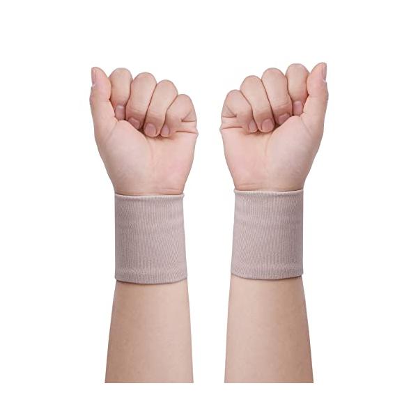 8cm ベージュ/-/-・Color:8cm ベージュ・サイズ: 8*8.5CM　色：ベージュ・テニスやバスケなど球技はもちろん、ダンスからジョギングまで幅広いスポーツシーンで利用できるのがリストバンド。汗を拭くだけでなく、魅力的なデザイン...