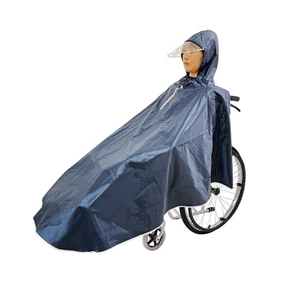 ディープブルー/-/-・Color:ディープブルー・パッケージ個数:1・車椅子用レインコート 背中部分に車椅子の持ち手を出すことができる開けく口があるので、車椅子ごとスッポリ 覆った状態で車椅子の操作ができます。また、足元の位置にストラップ...