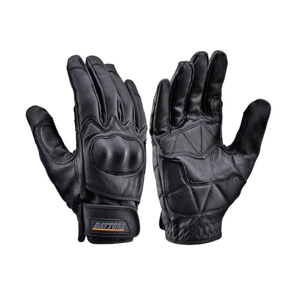 他サイト： デイトナDaytona バイク グローブ 革ヤギ革 春夏秋冬 ハードプロテクター ゴートスキン プロテクターグローブ ブラック Lサイズ 763の商品画像
