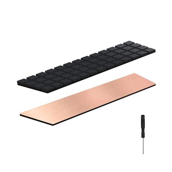 -/-/厚み1.5MM・Model:厚み1.5MM・M.2 2280 SSD 用 ヒートシンク:当ヒートシンクは2280 m .2 SSD 用に設計されたものです。高性能M2 SSDはしばらく作業してから、かなり発熱しますが、当銅製ヒートシ...