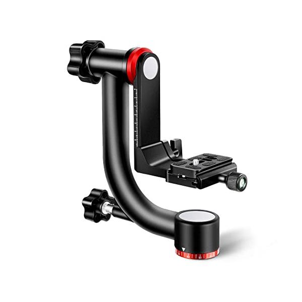 NEEWER ジンバル三脚ヘッド 耐荷重アルミ合金 Arcaタイプクイックリリースプレート付き GM101 360度パノラマ撮影 DSLRカメラに対応 最大 NEEWER ジンバル三脚ヘッド 耐荷重アルミ合金 Arcaタイプクイック