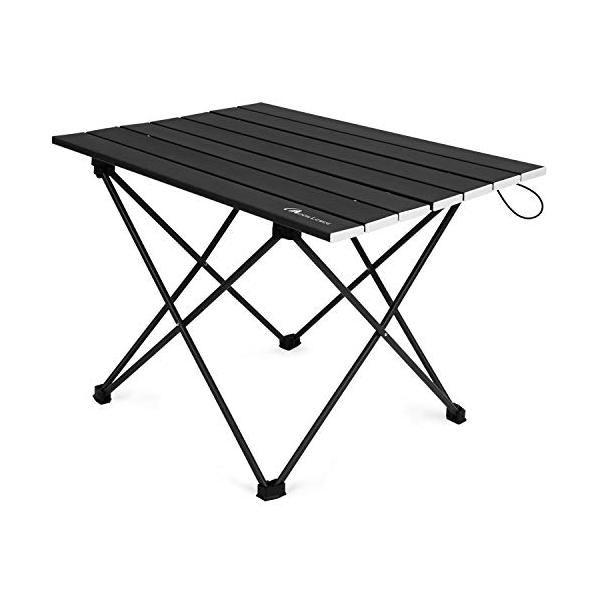 他サイト： MOON LENCE キャンプテーブル アルミニウム合金 ロールテーブル アウトドア ハイキング BBQ 折りたたみ式 コンパクト 超軽量 収納の商品画像