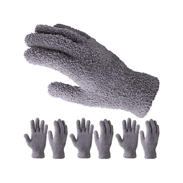 他サイト： heizi 洗車用グローブ 洗車 グローブ マイクロファイバー 洗車ミット ホイール ホコリ 手袋 グレー 3双6枚セットの商品画像