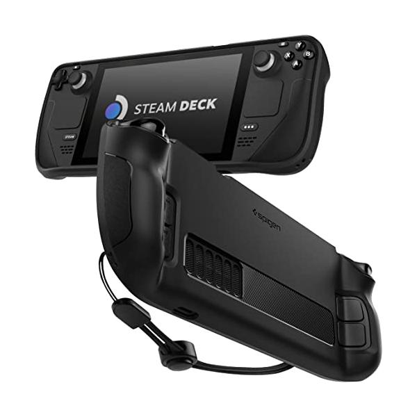 他サイト： Spigen Steam Deck ケース ストラップ付き カバー TPU キズ防止 画面保護 耐衝撃 衝撃吸収 ラギッド・アーマー ACS03の商品画像