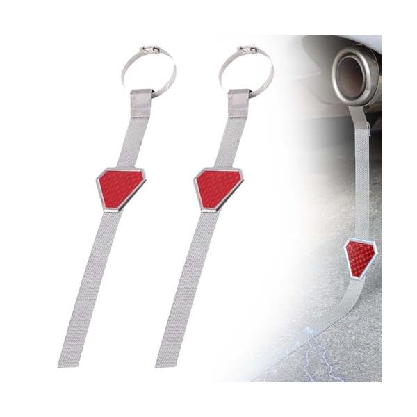 セット内容:帯電防止ストラップ2本セット；サイズ：長さ約36cm；機能：静電気除去、防止または減少に役立つ。耐摩耗ゴム、質感が良く、寿命が長い。装飾はファッション感を高める；反射警告：強い反射はより安全で、夜間運転時の視認性を向上させます。...