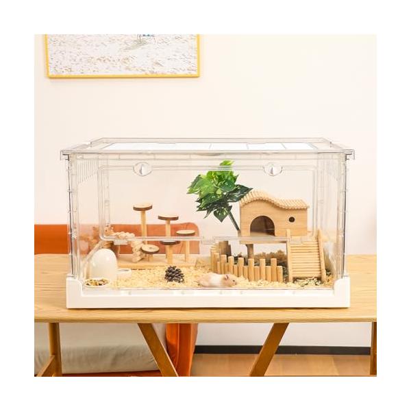 透明な色/70.5x43.5x39cm/Ruexue-SMC-70-B・Size:70.5x43.5x39cm・さまざまなペットに適していますこのケージは、ハムスターやモルモットだけでなく、他の小動物にも適しています。例えば、ゴールデンベア...