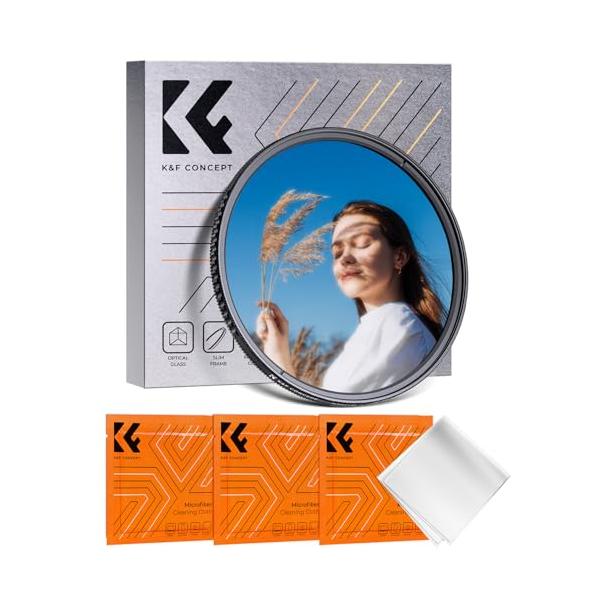 K&F Concept 77mm 1/4ブラックミスト&CPLフィルター 多機能フィルター