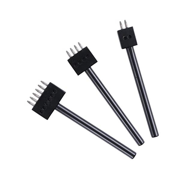 ５mm/-/-・Color:５mm・?１ 丸目打ちとは？   丸目打ち は目打ち棒（打具）の一種です。革は厚くて硬い為、針を通すことが出来ません。そこで便利なアイテムとして重宝されるのが、丸目打ちです。革に縫い穴をあける為の道具ですので、穴...