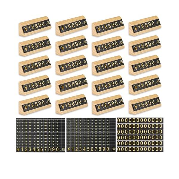 ブナ材/金文字，台座20個セット/-/-・Color:ブナ材/金文字，台座20個セット・大容量セット台座10個セット:底座10個+数字プレート「0~9」 x 20本+「0」プレート3本1本12個、総計36個 。台座20個セット:底座20個+...