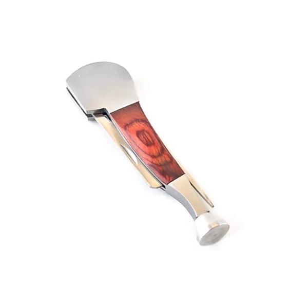 茶色 Cha-shoku Brown / 赤色 Aka-iro Red/-/-・材質　ステンレス鋼　オーク・全長　8.9cm　幅　1.3cm・重さ　59g・高級感あるデザインで、プレゼントにも最適です。