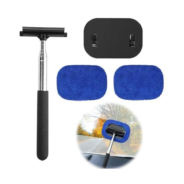 ブルー/-/-・フロントガラスリアビューミラークリーニングツール当社の自動車用フロントガラスクリーニングセットには、ハンドル1本、ベースプレート1枚、再利用可能で洗濯可能なマイクロファイバーPadが2枚含まれています。この使いやすいフロント...