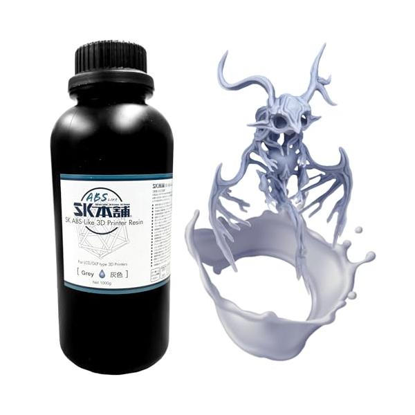 SK本舗 光造形 LCD DLP 3Dプリンター用 切削性 ABS-Like レジン 灰色 1000g