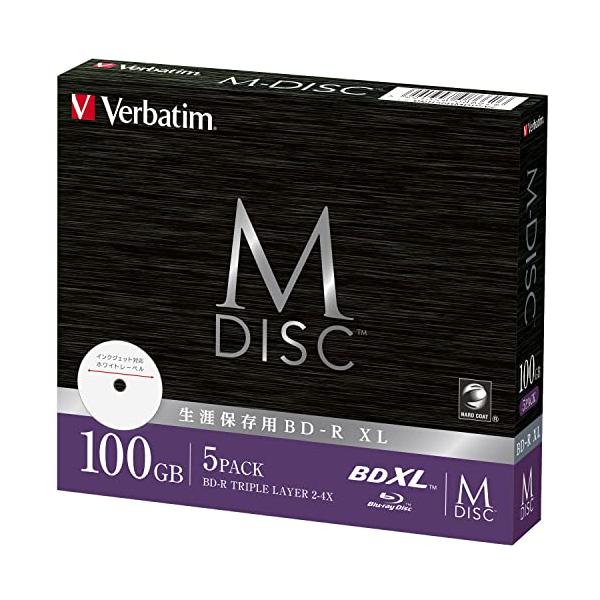 Verbatim DBR100YMDP5V2 BD-R XLデータ用M-DISC 100GB