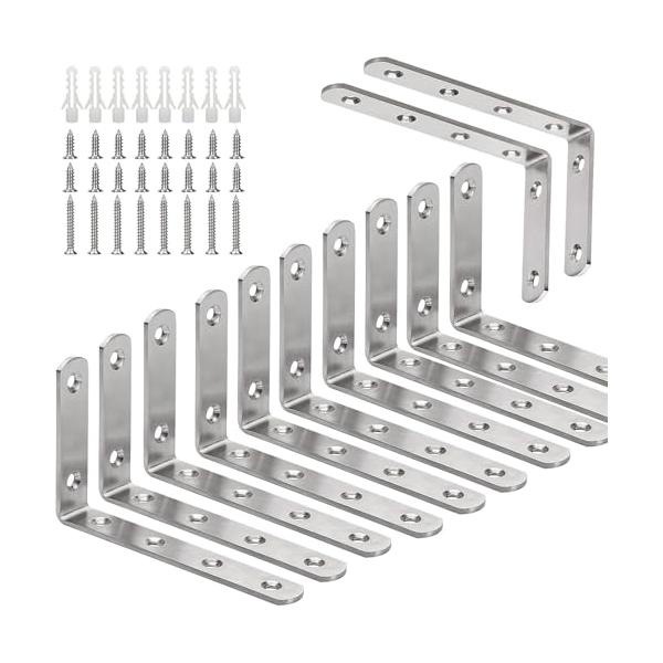がいこつ出品　外装カバーとＬ字のブラケット 左右2枚 DOUSYU同舟 l字金具 15個 l型金具 l字アングルブラケット ステンレス製