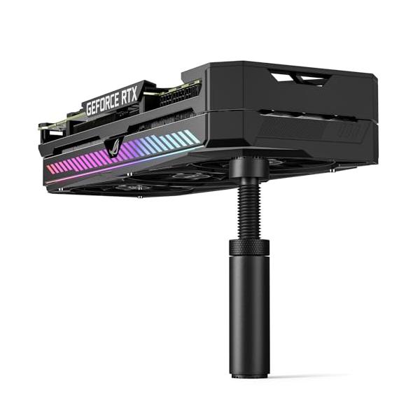 M/49~80mmブラック/-/GB49K・Style:M/49~80mm・gpu サポートはアルミニウム合金素材製で、安定性と耐久性があり、グラボを安定して持続的なサポートを提供する。グラフィックカードを平行状態に保ち、重力変形によるグラ...