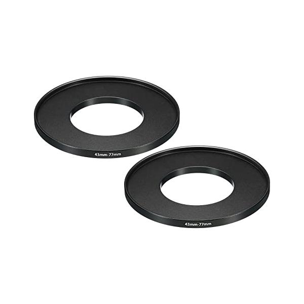 パッケージ個数:1・仕様: カラー: ブラック; 材質: アルミニウム合金; 適用対象: すべての43 mmレンズと77 mmフィルター; 全体のサイズ: 79.5x7 mm直径H; オスネジ: 43 mm; メスネジ: 77 mm; パッ...