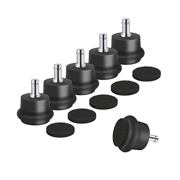 ブラック/-/-・PatternName:Tpye A ブラック・? 広く使用されている11×22MMのサイズは、キャスターを変更した後、ほとんどのオフィスチェア、ゲームチェア、スツール（IKEAの椅子を除く）に適している、固定椅子になるこ...