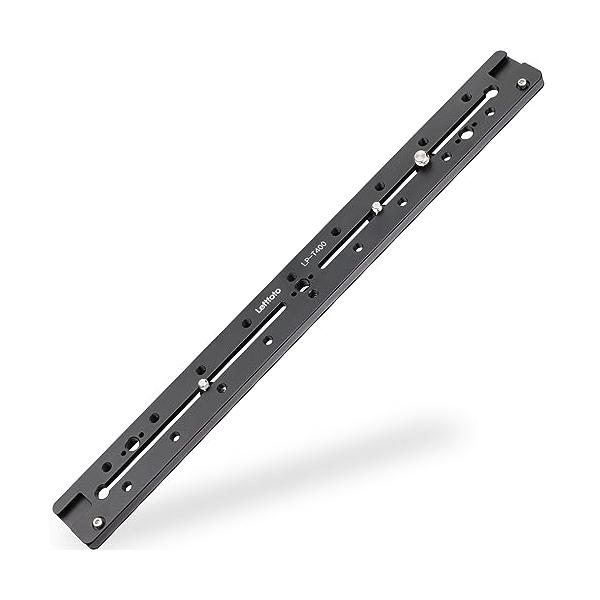 LEFTFOTO 400mmロングクイックリリースダブルダブテールスライドレールユニバーサルQRプレートとARRI位置決め穴 1/4 および3/