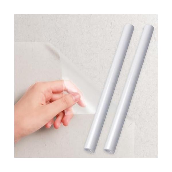 他サイト： コモライフ 目立ちにくい壁紙保護シート 2.5m ×2個セット 半透明 落書き対策 貼り直し可能 貼るだけ簡単 カットOK シール リビング トの商品画像