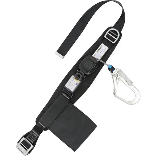 ベストハーネスブラック/-/腰当付き（取り外し不可能）・新規格適応胴ベルト型安全帯につきまして、新規格の適合判定を受けた商品です。墜落制止用器具新規格適合、安心してご使用いただけます。 腰ベルトに腰当て縫い付けてあります。腰当ては縫ってあり...