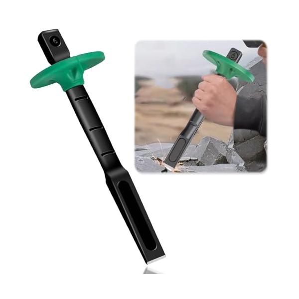 -/長さ155mm/-・Size:長さ155mm・製品仕様：刃幅15mm、刃長155mm。硬いコンクリート、鉄骨、厚いレンガの壁も楽々と切断でき、切れ味は長持ちします。・高品質素材：このフラットチゼルは、高品質のクロムバナジウム鋼で鍛造され...