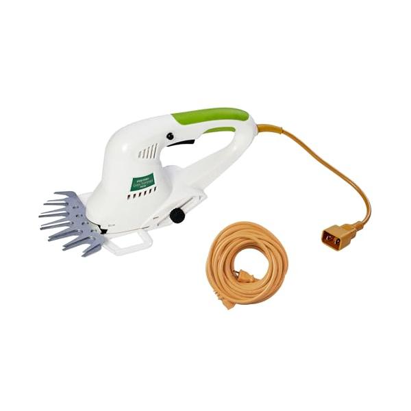山善YAMAZEN 電動芝生バリカン AC電源 キワ刈り 両面駆動 刈込幅約160mm 刈込高さ調整15-30mm 延長コード10m付き 安全ボ
