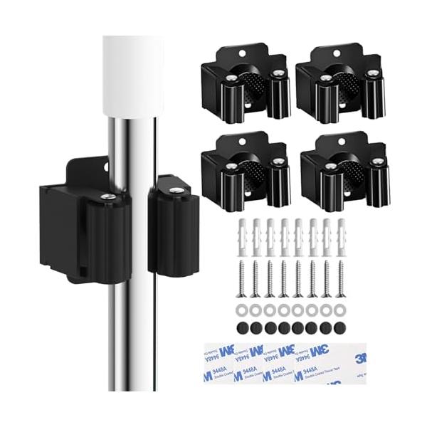 ブラック/-/DIRMH50・Color:ブラック・商品の仕様黒モップホルダーサイズ:長さ5.3cm*幅4.6cm＊高さ3.5cm、カラー:黒 、適用範囲:直径19?25mm。・高品質ステンレス鋼製ステンレス鋼素材を使用し、耐久性と錆びにく...