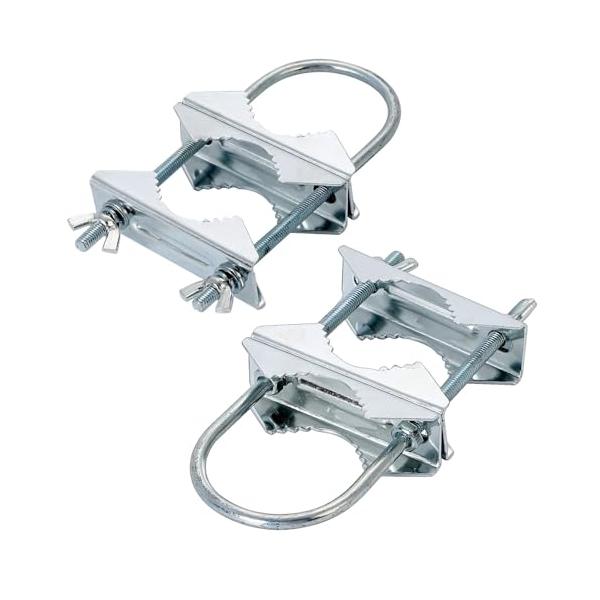 2個シルバー/-/-・Style:2個・パッケージ個数:2・屋外でのアンテナ設置や固定に最適なU字型アンテナマストクランプ2個セットです。テレビ、bsアンテナ、パラボラ、アマチュア無線などのアンテナポールやアウトドア用のパラソル、配管スタン...