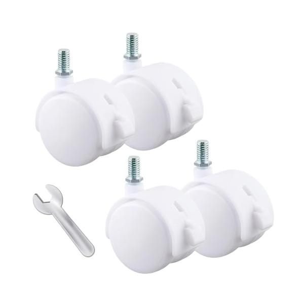 ホワイト/-/Myrsun・Color:ホワイト・製品仕様ネジのサイズ：長さ15mm*直径8mm、車輪直径約50ｍｍ×全体の高さ約75ｍｍレンチ付き。普通の昇降デスクに対応しています。4個セットの最大耐荷重は60kgまでになります。・デスク...