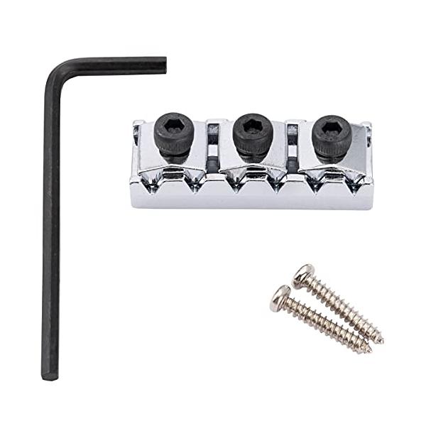 クローム/-/-・Color:クローム・パッケージ個数:1・フロイドローズトレモロブリッジシステムを備えたストラトスタイルのエレキギターまたは他の同様のスタイルのギターに適合・ナット幅：42mm、E-E中心幅：34mm、弦ピッチ：6.8mm...