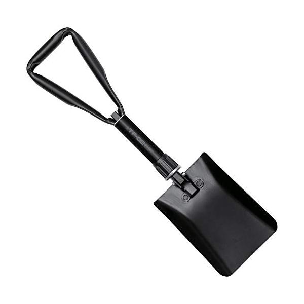 角型ブラック/-/TF-02・Style:角型・軽量でコンパクト・三つ折り設計のフォールディングスチールハンドル。固定ネジを緩めるとハンドルや皿部を折りたたむことが出来ます。・小さく折りたためるので車に積んでいても邪魔になりません。冬の降雪...