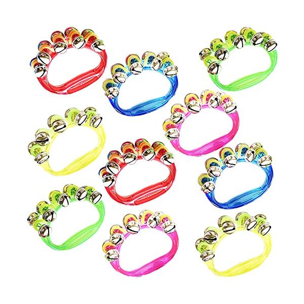 他サイト： A'sTool 鈴 ベル すず リングベル ハンドベル ５色 10個セット 打楽器 演奏の商品画像