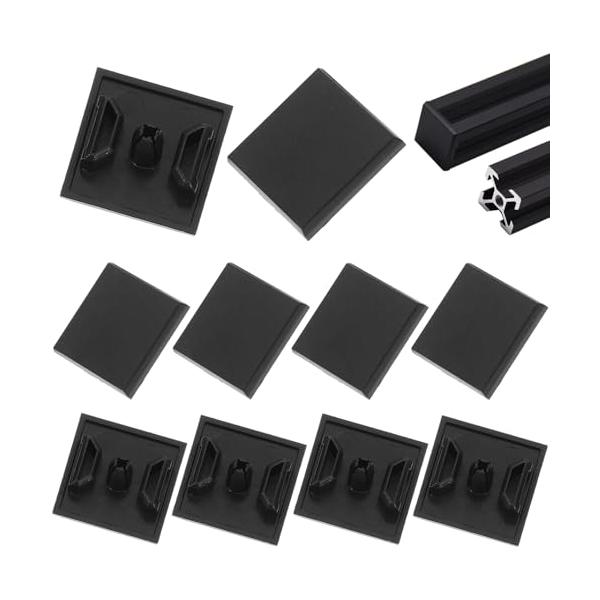 セット内容：2020 装飾アクセサリアルミプロファイルエンドカバー10個セット；用途：2020工業用アルミプロファイル用；色：黒；サイズ：20×20mm；3Dプリンター部品；・エンドキャップ アルミ ：このエンドキャップは、優れた耐久性と性...