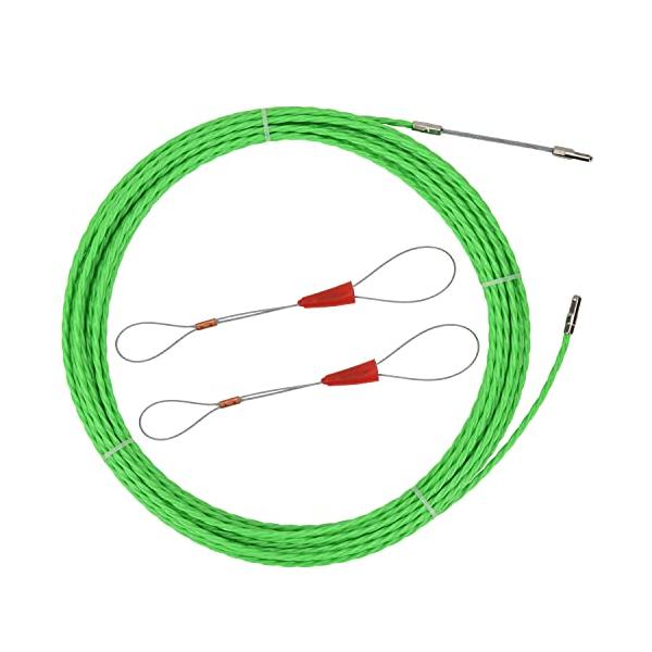 他サイト： LCYOUTH通線 入線専用ワイヤー 通線工具 スチールワイヤー ロッド径 4.5mm 15m グリーンの商品画像