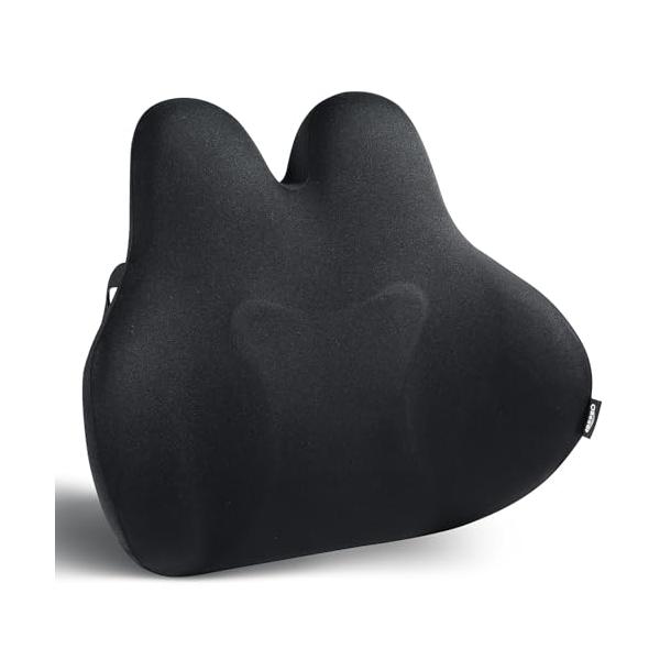 他サイト： Oasser 腰 クッション ランバーサポート 車 シートクッション 腰当て 長距離運転 オフィス 椅子 家庭用 固定バンド付き 車腰痛対策の商品画像