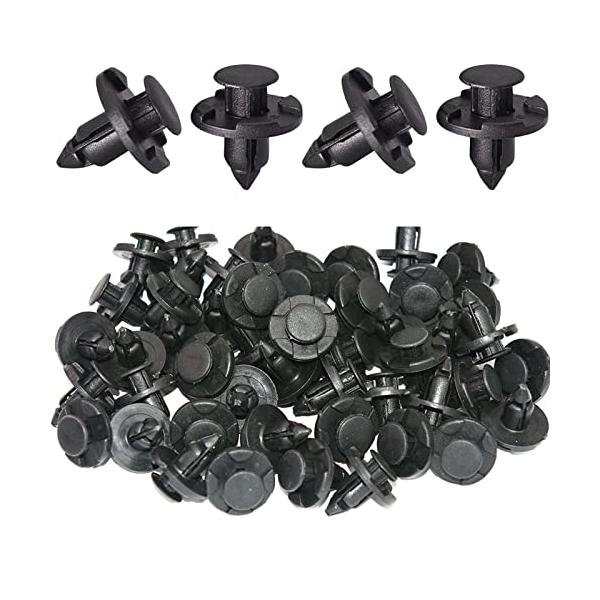 ブラック/20x8.5mm/30644358・パッケージ個数:100・製品寸法・内容トップ径約20mm、シャンク長約8.5mm、ジョイント穴約8mm。 内部セット：サイズ：黒色リベットクリップ100個/セット。・高品質な素材耐熱性、耐摩耗性...