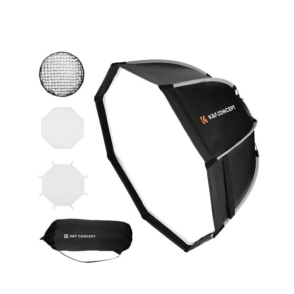 K&F CONCEPT ソフトボックス 八角形 90cm 撮影 照明用 ライトボックス