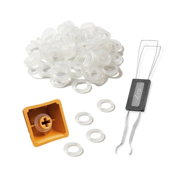 A/-/-・Color:A・パッケージ個数:1・セット内容：静音化リング*150、2in1キースイッチ引抜工具*1・Oリングサイズ：外径8mm、内径5mm、厚さ1.5mm・Oリングは高品質なシリコンで作られて、長時間の使用にも耐えうる素材で...