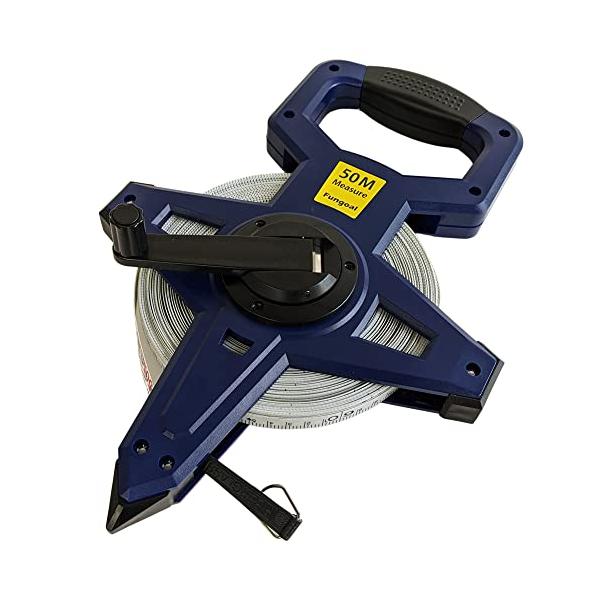 -/長さ50 m/-・Size:長さ50 m・50m、テープ幅13mm。両面メートで読みやすい。（半面がインチ、フィート表記ではありません）・サッカー、野球、ラグビー、ソフトボール、運動会、体力測定、ゲートボールなどのコート設営や工事現場、...