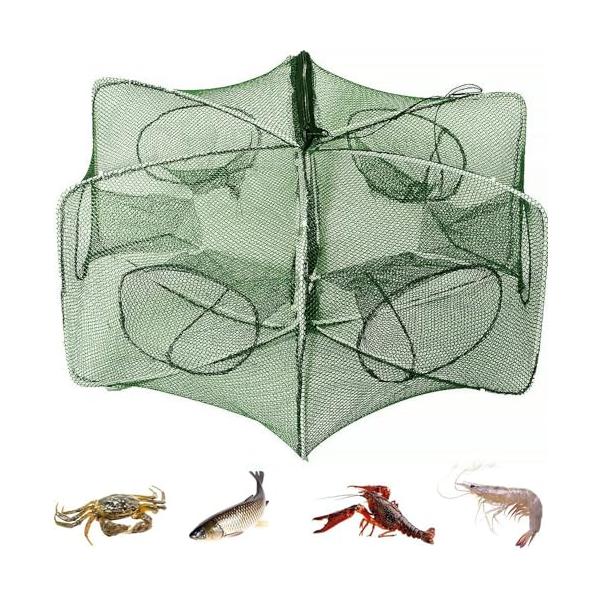 6穴/6穴/8穴/-・Color:6穴・魚捕り網かご - 商品内容材質：ナイロン ［6穴タイプ］直径60cmx高さ25cm、 ［8穴タイプ］直径65cmx高さ25cm・魚捕り網かご - 折りたたみ使わないときはネットで折りたたんで簡単に収納...