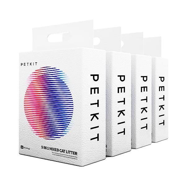 他サイト： PETKIT 猫砂 脱臭 混合砂 すばやく吸水 しっかり固まり お手入れ簡単 7Lx4袋の商品画像
