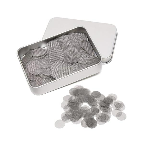 銀/-/シルバー ステンレス製・材質：ステンレス鋼、頑丈で、錆びにくく、使いやすく、清掃や滅菌が容易です。・セット内容：直径約15mmパイプ用スクリーンお得な150枚セット＋収納ケース1個。・収納ボックス：これらの品物を保管し、紛失やほこり...