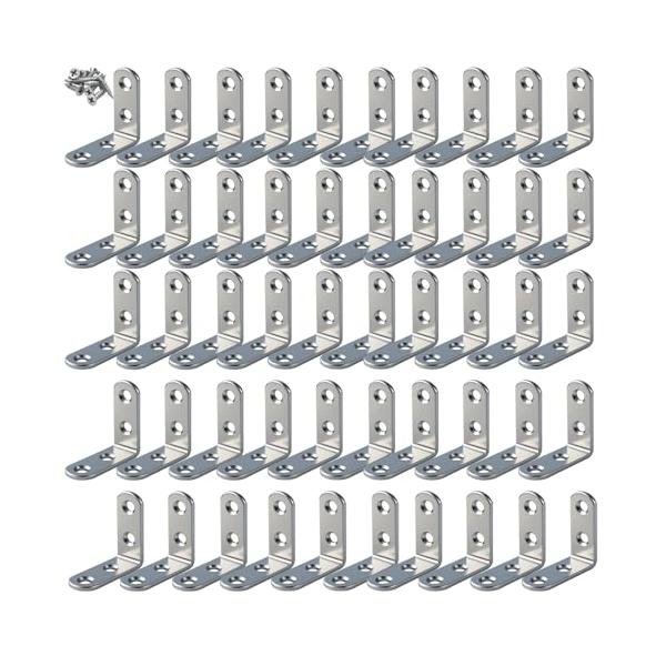 50個L字金具+ネジ 200個/-/VOK0395094・Color:50個L字金具+ネジ 200個・特徴 90度の直角設計で家具がしっかり固定 家具部品が確実に留まるので、事故防止にも最適 インテリアに馴染むシンプルなデザインで目立たず、...