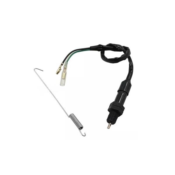 高品質の素材リアブレーキライトスイッチは、高品質のPVCとステンレス鋼でできており、安定した性能と高い信頼性を備えています。・ストップランプスイッチ長さ長さ：350mm、配線長さ：125mm、パッキングリスト：1 xリアブレーキライトスイッ...