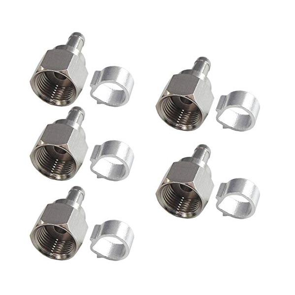 F-Factory アンテナ接栓 3C用 3C用 F型接栓 アルミリング付 4K8K放送対応 入数 5個入 3C-5P