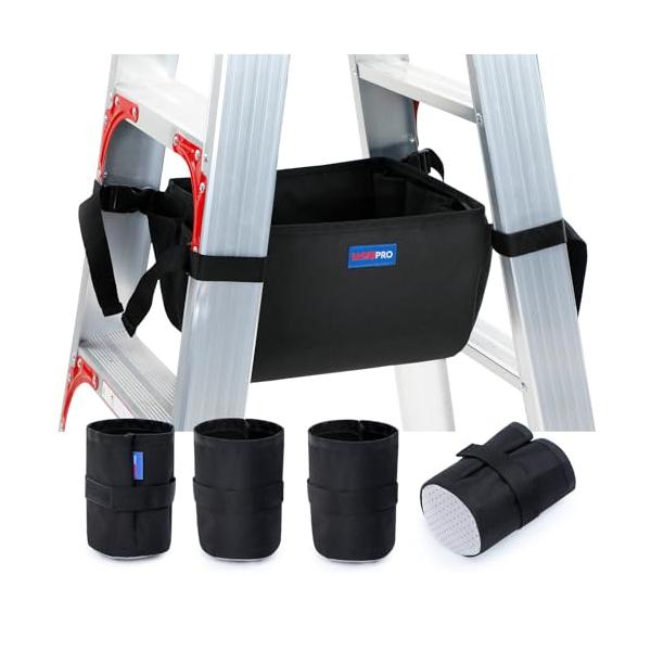 カジュアルブラック/-/-・機能：脚立アンダーバッグ：脚立での作業中に工具を収納し、工具や小物を手の届くところに置くため、工具交換時脚立での上り下りする時間を節約します。疲労が軽減され、脚立作業がさらに快適になります。12個のポケットのため...